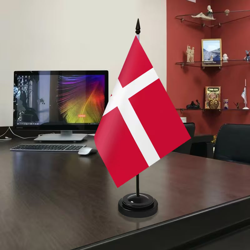 Danmarks skrivebordsflag – stilfuld mødebordsdekoration