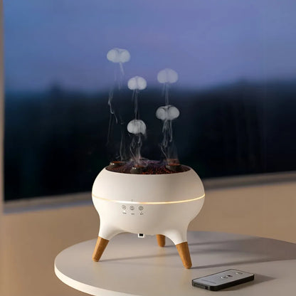 Flamme Aroma Diffuser – Elegant luftfugter til hjemmet  (Sort eller Hvid )