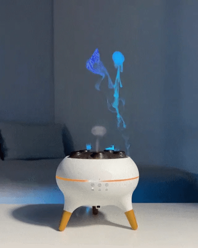 Flamme Aroma Diffuser – Elegant luftfugter til hjemmet  (Sort eller Hvid )