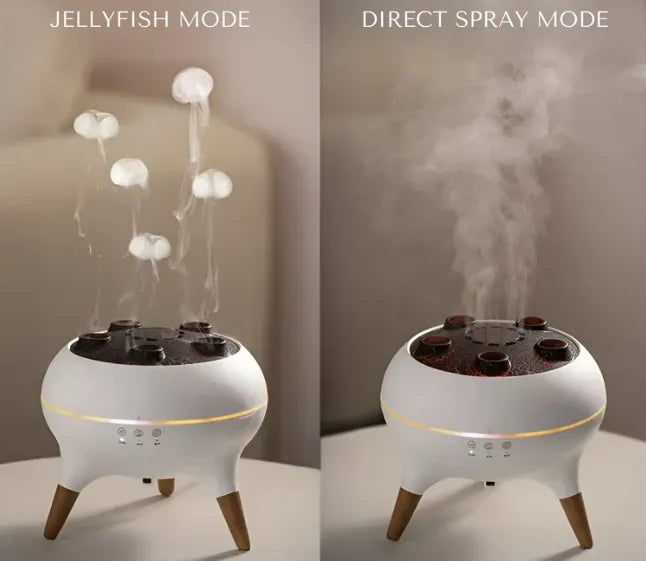 Flamme Aroma Diffuser – Elegant luftfugter til hjemmet  (Sort eller Hvid )