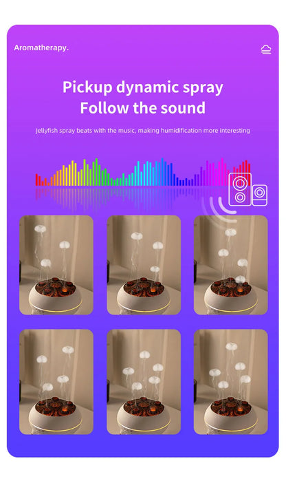 Flamme Aroma Diffuser – Elegant luftfugter til hjemmet  (Sort eller Hvid )