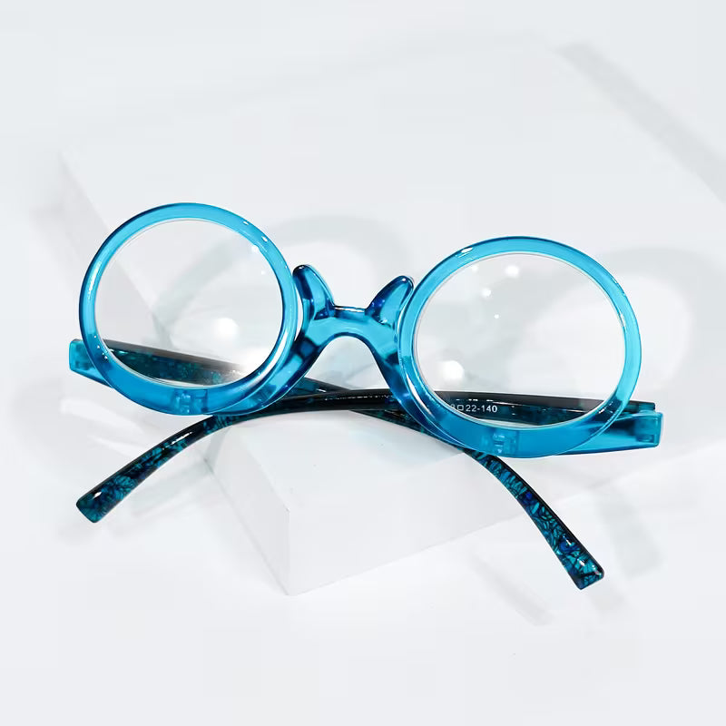 Makeupbrille med vippeglas – begge glas kan vippes ned