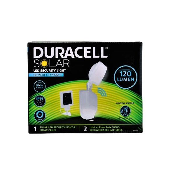 Duracell – LED Sikkerhedslys solcelle spot med bevægelsessensor – 120 Lumen