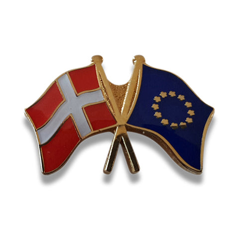 Flag pin Danmark-EU Venskabsflag