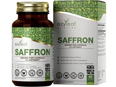 Ezyleaf Saffron ( Safran ) Dietary Supplement - 60 High Dose Saffron Capsules