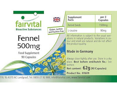 Fennikel frø(fennel) 500mg - 90 kapsler