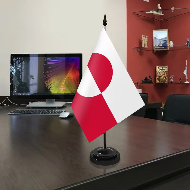 Elegante Grønland-bordflag til kontor eller privat