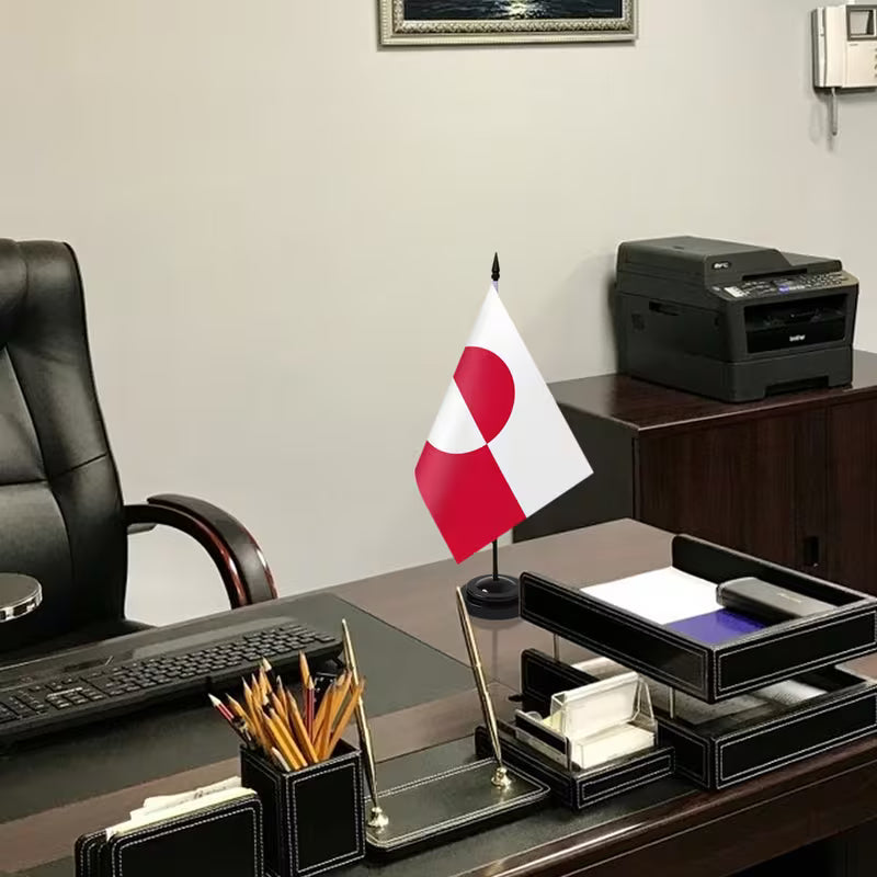 Elegante Grønland-bordflag til kontor eller privat