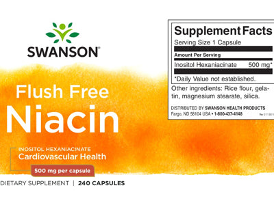 Flush Free Niacin 500 mg, 240 capsules