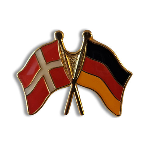 Flag pin Danmark-Tyskland Venskabsflag