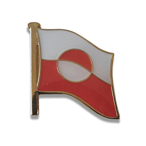 Flag pin Grønland Enkeltflag