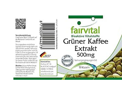 Green Cofee Extract (Grøn kaffe ekstrakt )500 mg