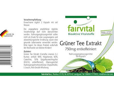 Green Tea (Grøn Te ) ekstrakt 750 mg, 90 kapsler