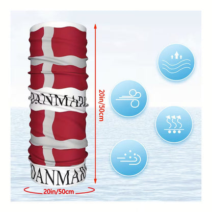 Danmarksflag Balaclava Tørklæde – Åndbar Unisex Beskyttelse