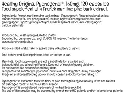 Healthy Origins, Pycnogenol, 150 mg, 120 Vegan Capsules