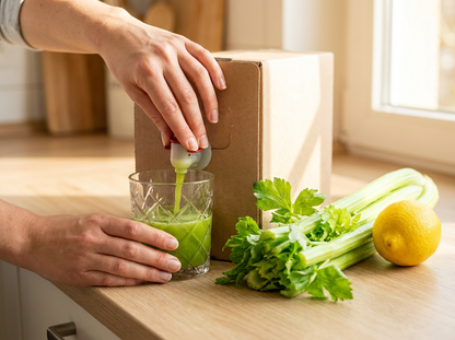 Økologisk bladselleri saft med citron Bag-in-Box 3 l - Altideals.dk