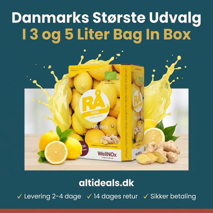 RÅ™ - ØKO Citron &amp; Ingefær - Koldpresset ( 3 Liter )