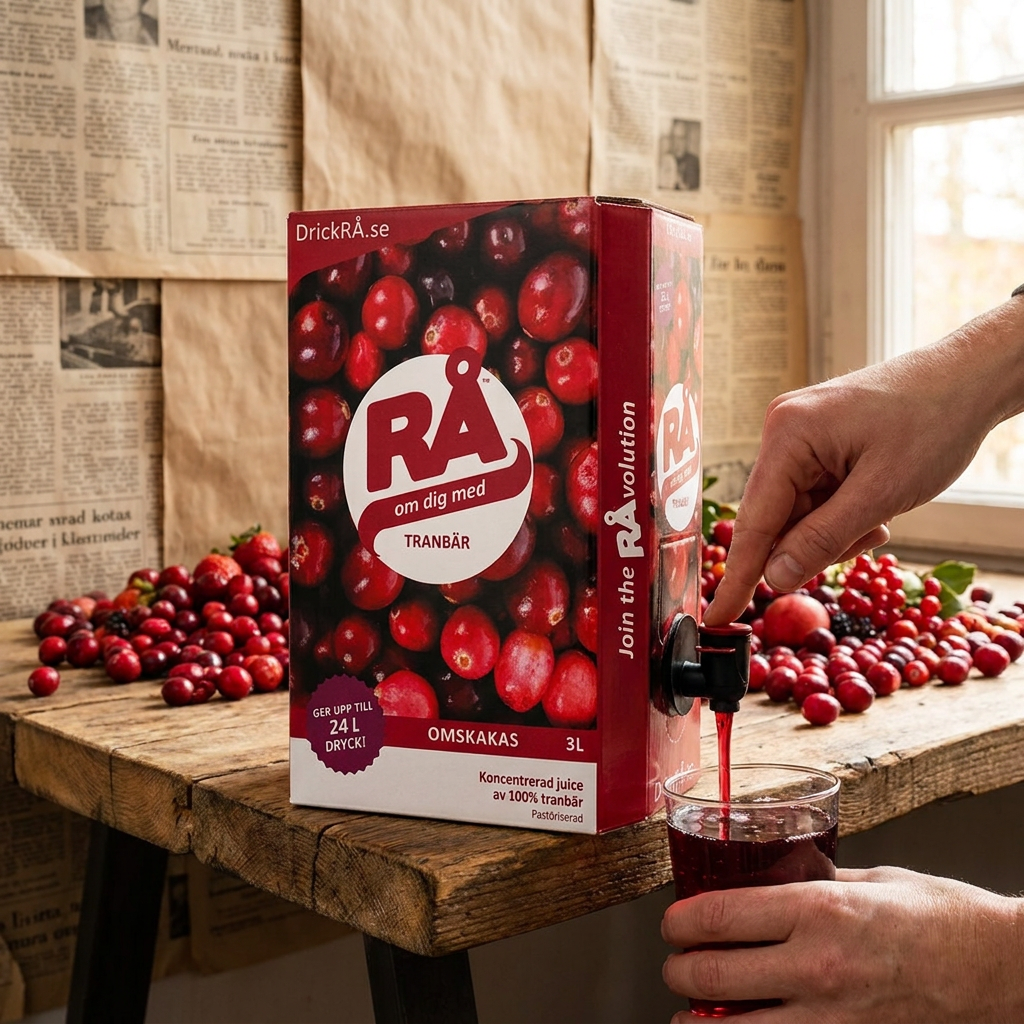 RÅ™ - Tranebær Koldpresset ( 3 Liter )