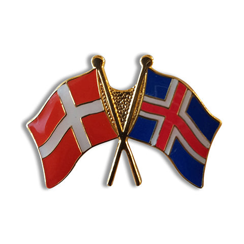 Flag pin Danmark-Island Venskabsflag