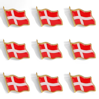 20 Danske Flag Broche