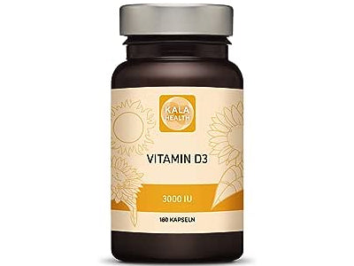 Kala Health Vitamin D 3,000 IU, Vitamin - D3 - Maximum Strength Supplement, 180 Small Capsules