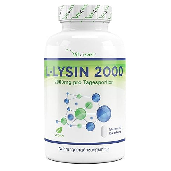 L-Lysin 2000 - 200 tabletter - 1000 mg