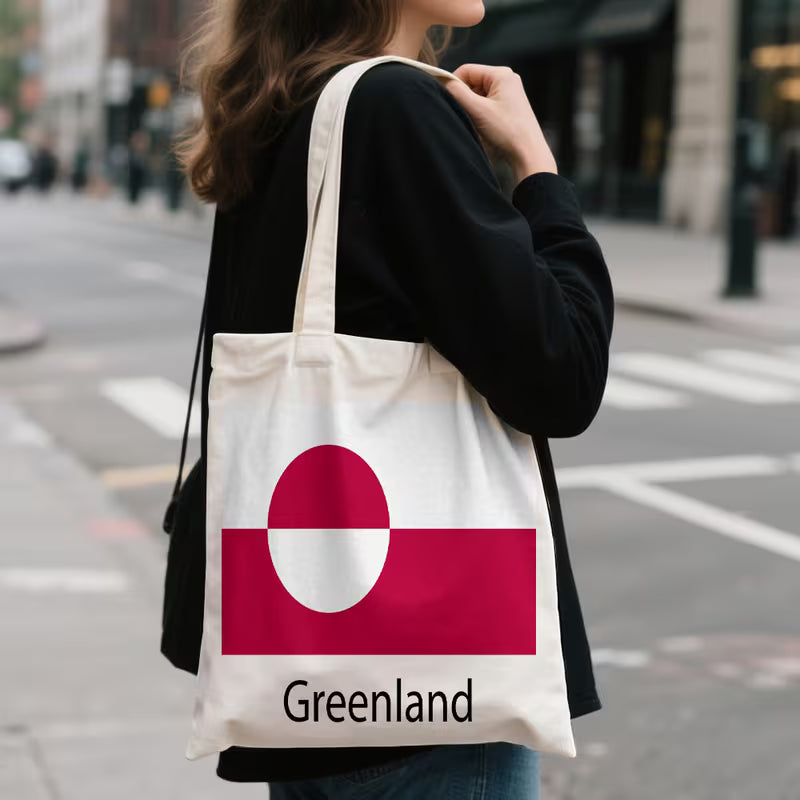 Grønlandsflag Lærredstaske – Stilfuld, Robust og Rummelig
