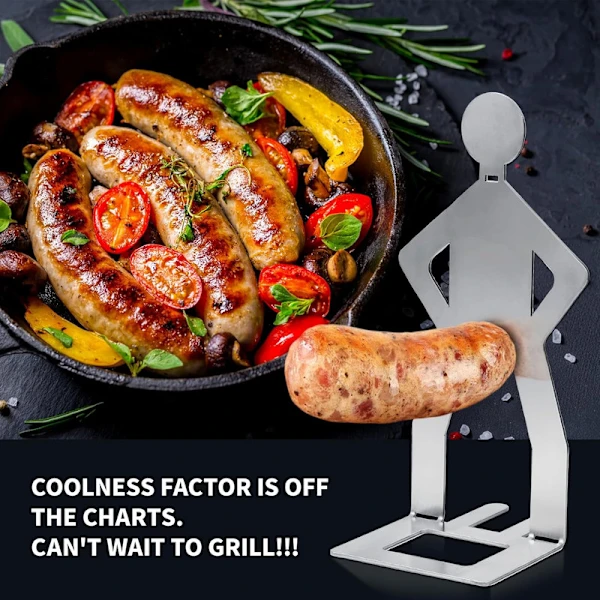 Sjov BBQ Hotdog-Holder i Rustfrit Stål – 4 stk