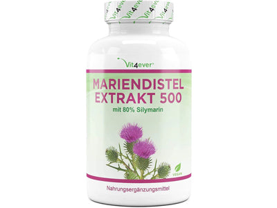 Marietidsel (Mariendistel) Ekstrakt 500 mg &amp; 400 mg Silymarin - 180 kapsler