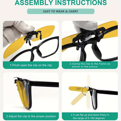 Nat brille som reducerer belastning af dine øjne (Clip nat brille)