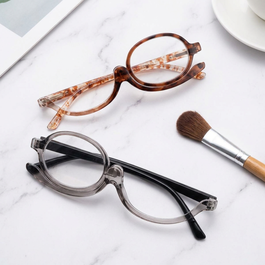 Make-Up brille med styrke - model 1 ( Assorterede farver )