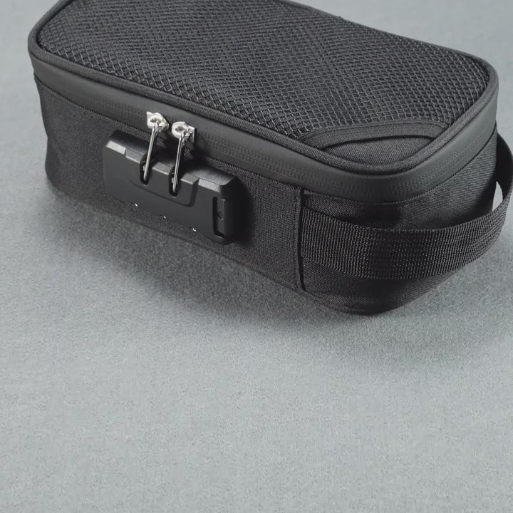 Låsbar medicintaske – sikker og smart pille‑organizer til rejsen - Grå ( Se video )