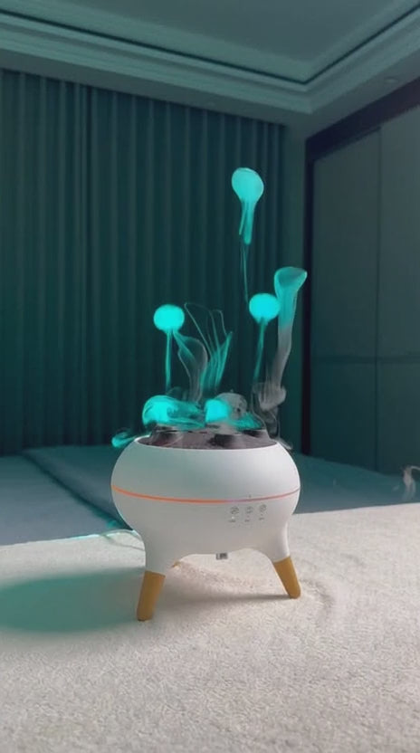 Flamme Aroma Diffuser – Elegant luftfugter til hjemmet  (Sort eller Hvid )