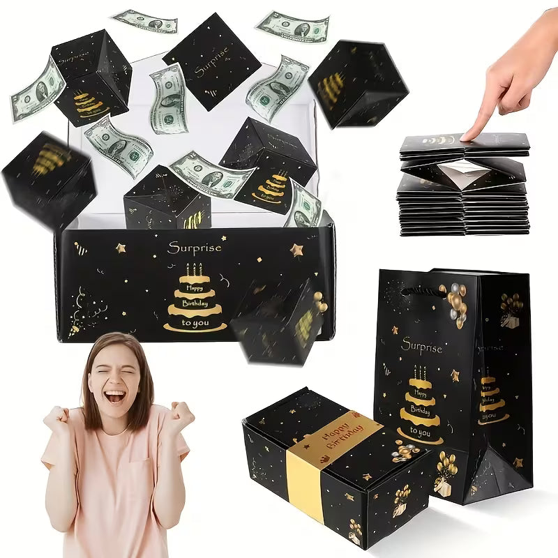 Sorte &amp; Gyldne Pop‑Up Gaveæsker – den overraskende gaveoplevelse til enhver anledning