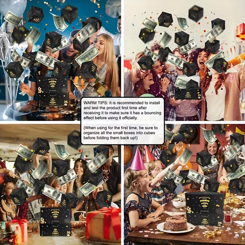 Sorte &amp; Gyldne Pop‑Up Gaveæsker – den overraskende gaveoplevelse til enhver anledning