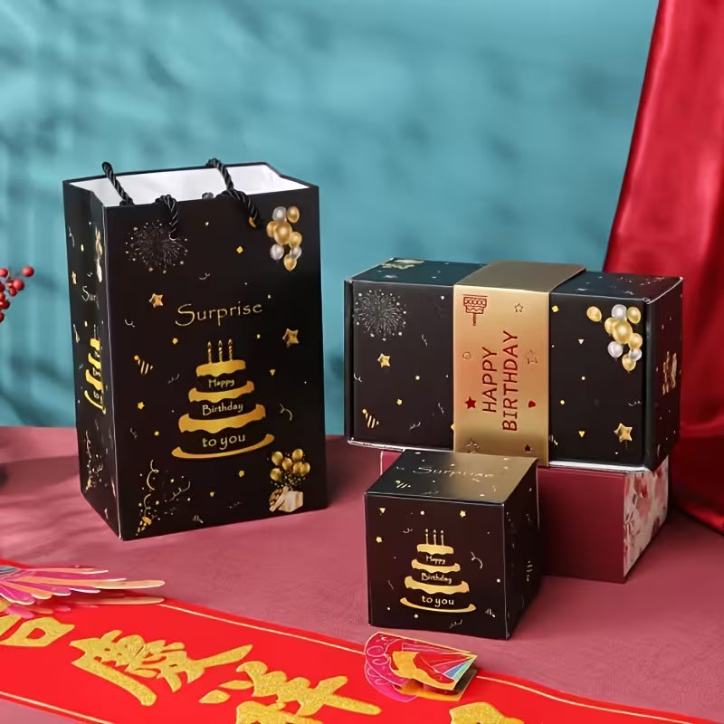 Sorte &amp; Gyldne Pop‑Up Gaveæsker – den overraskende gaveoplevelse til enhver anledning