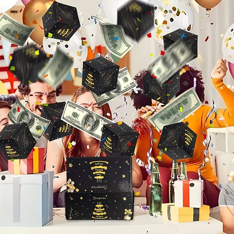 Sorte &amp; Gyldne Pop‑Up Gaveæsker – den overraskende gaveoplevelse til enhver anledning