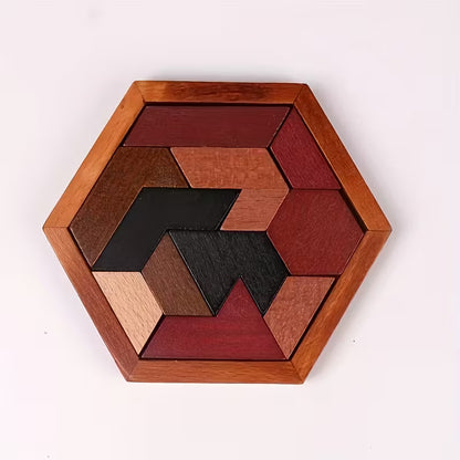 Træ-otkantet puslespil – Sjov, læring og nærvær i én gave