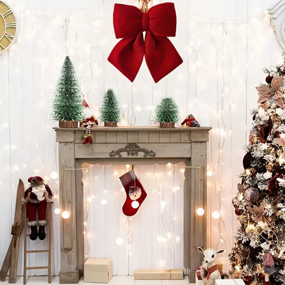 Stor Rød Fløjl 3D Sløjfe