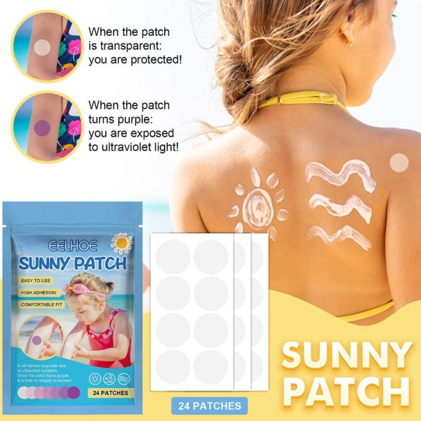 Solcreme plaster UV-detektion til børn, voksne (Viser når mere solcreme skal påføres)