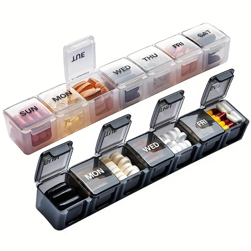 7 dages - ekstra stor ugentlig pilleorganizer