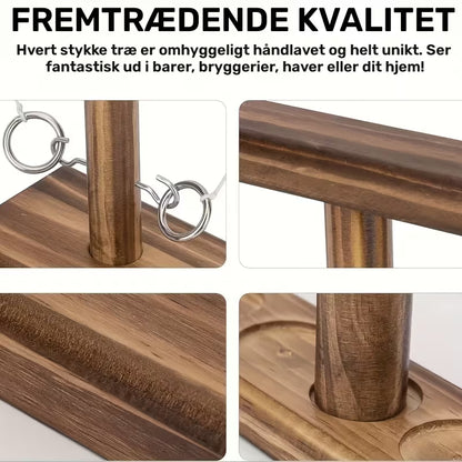 Kreativt træ-krog-og-ring-kastespil – perfekt til fest og hygge