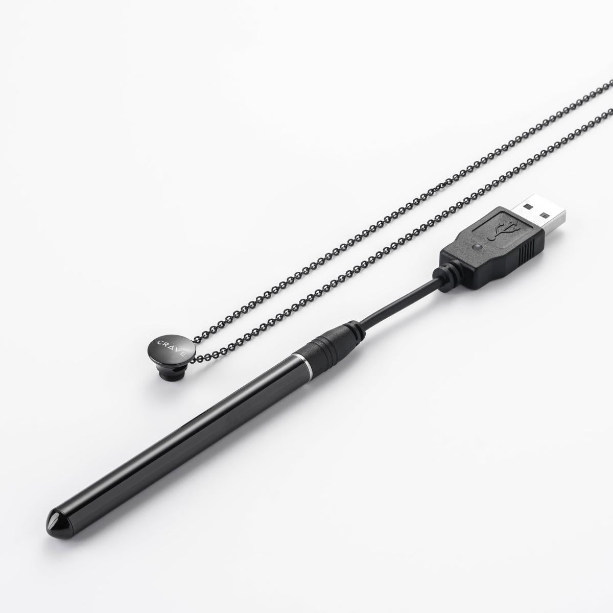 Vesper 2 vibratorhalskæden (Sort)