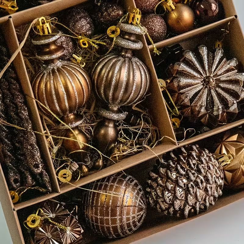 52 stk. Luksus Vintage Julekuglesæt -