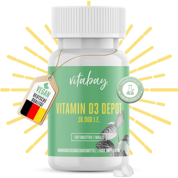 Vitamin D3 Depot 10.000 I.E. - 120 veganske tabletter