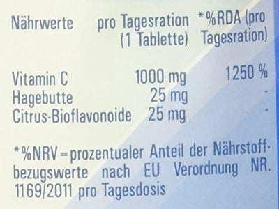 Vitasyg Vitamin C 1000mg + bioflavonoids 500 tablets