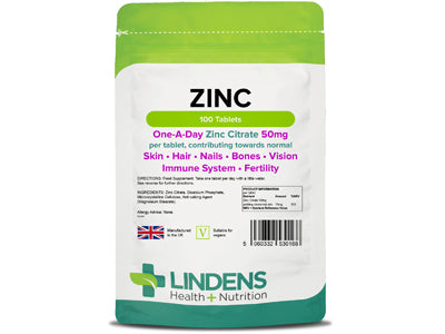 Zink citrate 50 mg 100 tablets
