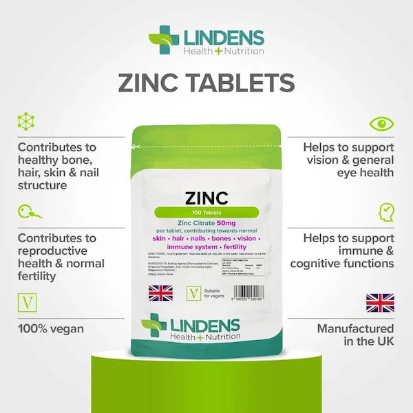 Zink Citrat 1000 stk. 50 mg ( Lindens )