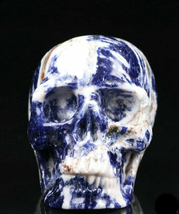 Blue and creme Sodalite memento mori