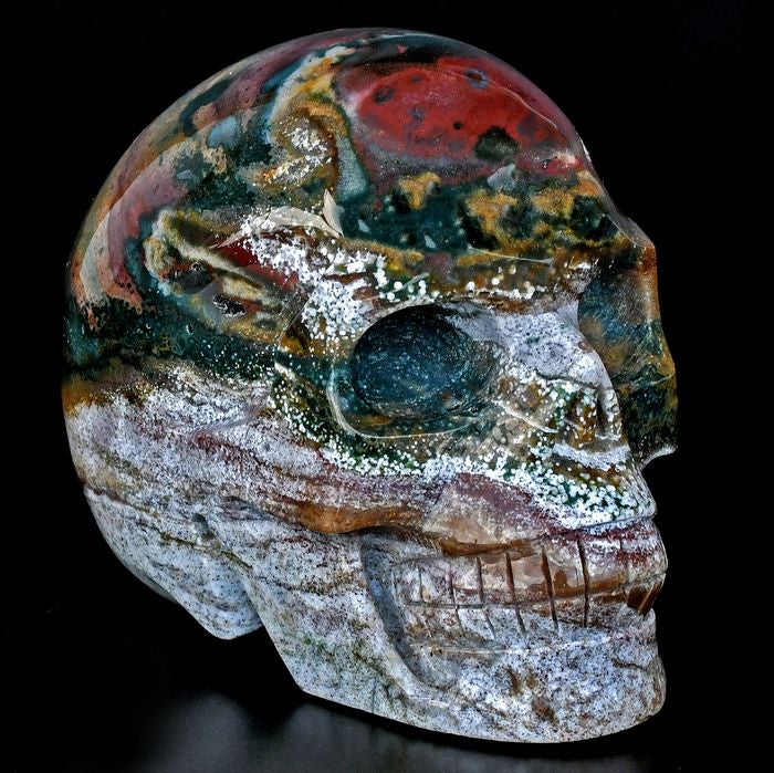 Ocean Jasper skull from Madagascar